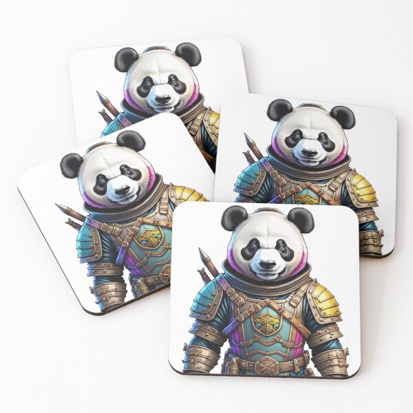 Item preview, colorful panda warrior designed and sold by esycrazy.