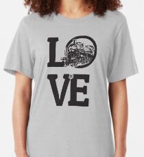 Love Railway Modelling Design For Model Railroading Fans Slim Fit T-Shirt