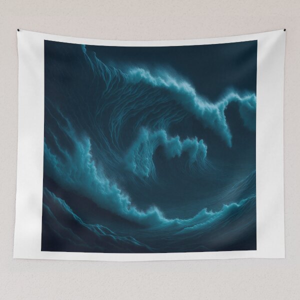 Item preview, Ocean's Fury: Unleash the Power of Crashing Waves| Riding the Wild: A Visual Journey of Ocean Waves designed and sold by RedArtG09.