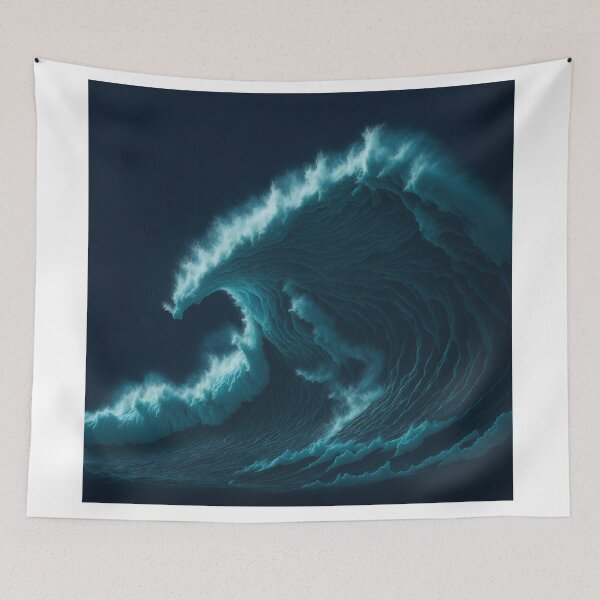 Item preview, Dynamic Energy: Capturing the Motion of the Ocean Waves| The Roar of the Sea: A Poster Celebrating the Power of Waves designed and sold by RedArtG09.