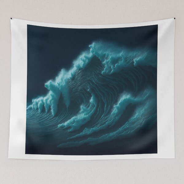 Item preview, Surrender to the Surge: Dive into the Majesty of Ocean Waves| Wave Symphony: A Vibrant Composition of Energy and Motion designed and sold by RedArtG09.