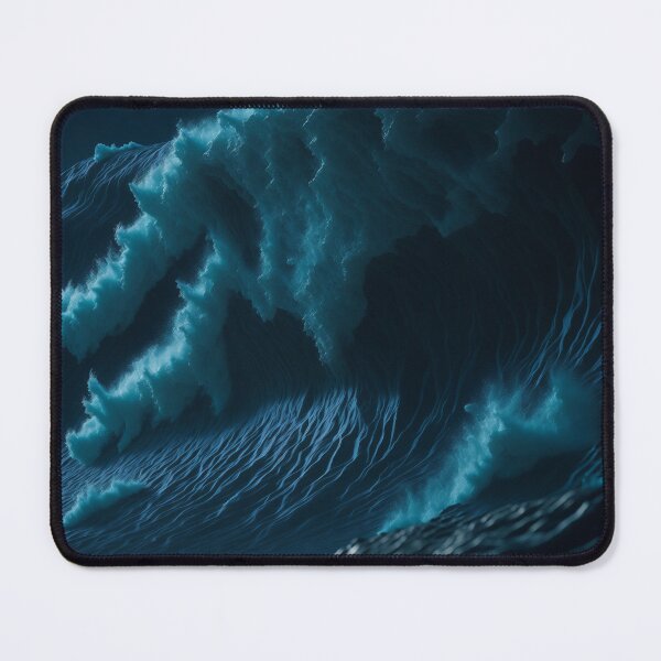 Artikelvorschau, The Elemental Dance: Embracing the Power of the Ocean Waves| Waves Unleashed: An AI-Generated Poster of Nature's Mighty Forces entworfen und verkauft von RedArtG09.