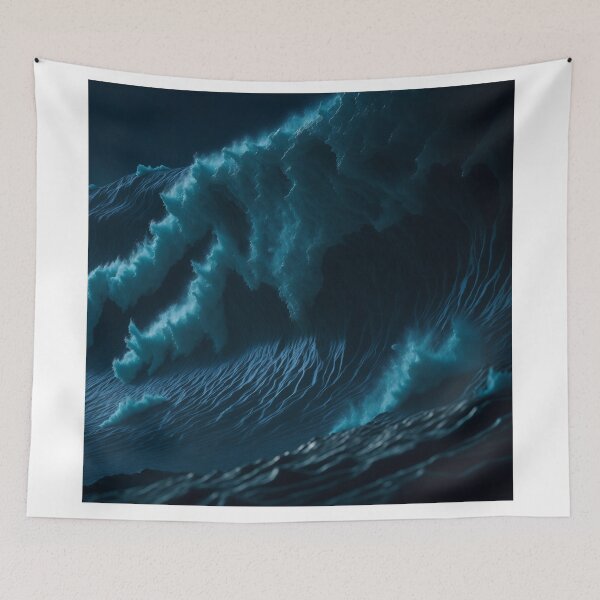 Item preview, The Elemental Dance: Embracing the Power of the Ocean Waves| Waves Unleashed: An AI-Generated Poster of Nature's Mighty Forces designed and sold by RedArtG09.