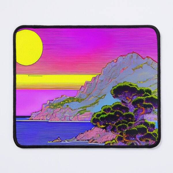 Item preview, retro futuristic corsican sunset designed and sold by JAG2B.