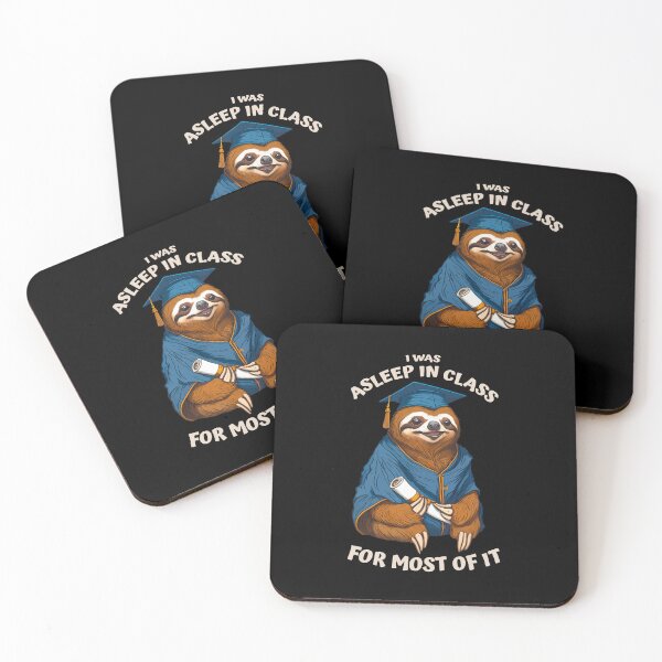 Item preview, Funny Lazy Sloth Senior Graduation Asleep In Class Graduate designed and sold by GrandeDuc.