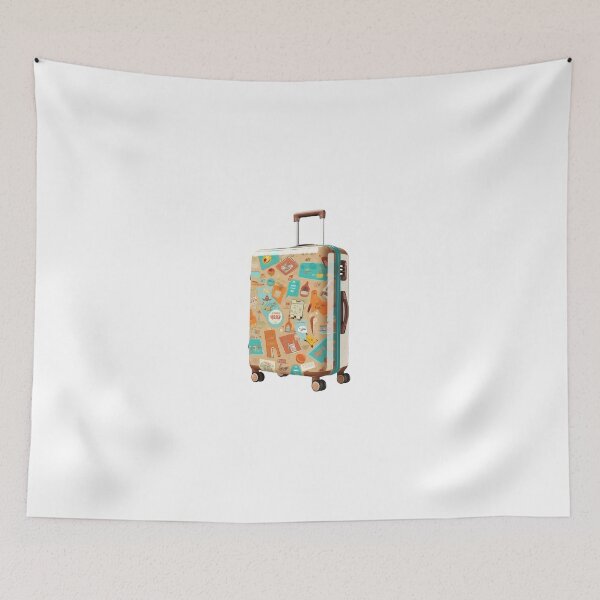 Item preview, Cool Retro Travel Luggage Pattern designed and sold by lessyun.