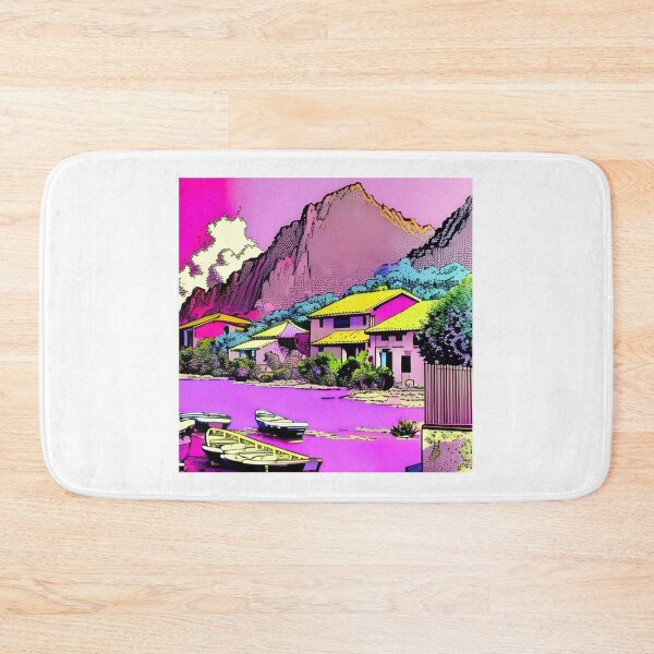 Item preview, Corsican Village between sea and mountain in a retro way designed and sold by JAG2B.