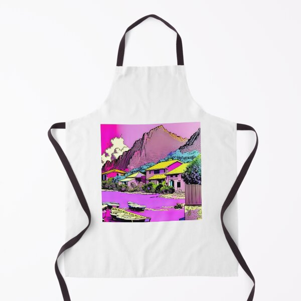 Item preview, Corsican Village between sea and mountain in a retro way designed and sold by JAG2B.