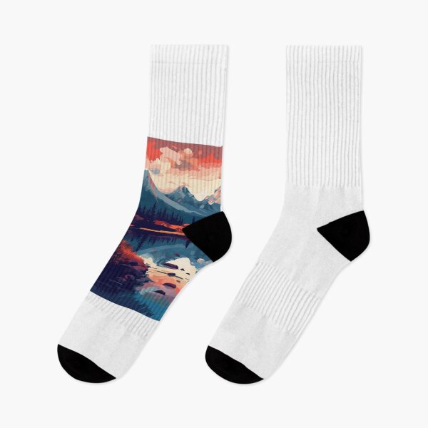 Item preview, Cool Landscape Painting Inspired Landscape Pattern designed and sold by lessyun.