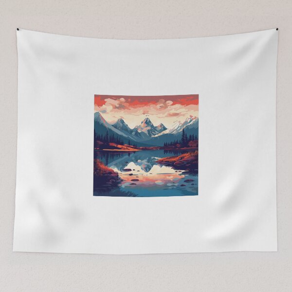Item preview, Cool Landscape Painting Inspired Landscape Pattern designed and sold by lessyun.