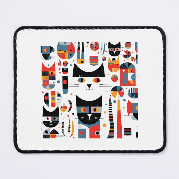 Item preview, Cool Cat Pattern Depicted with Abstract Shapes designed and sold by lessyun.