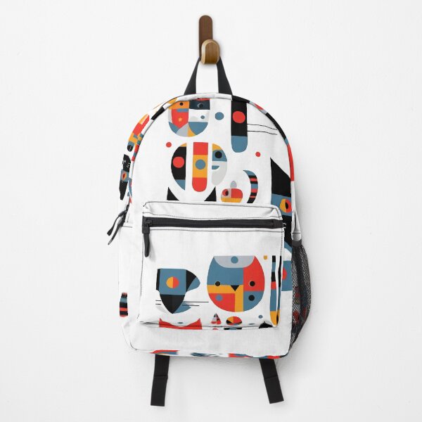Item preview, Cool Cat Pattern Depicted with Abstract Shapes designed and sold by lessyun.