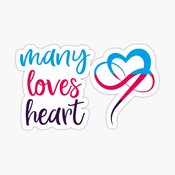 many loves heart Sticker