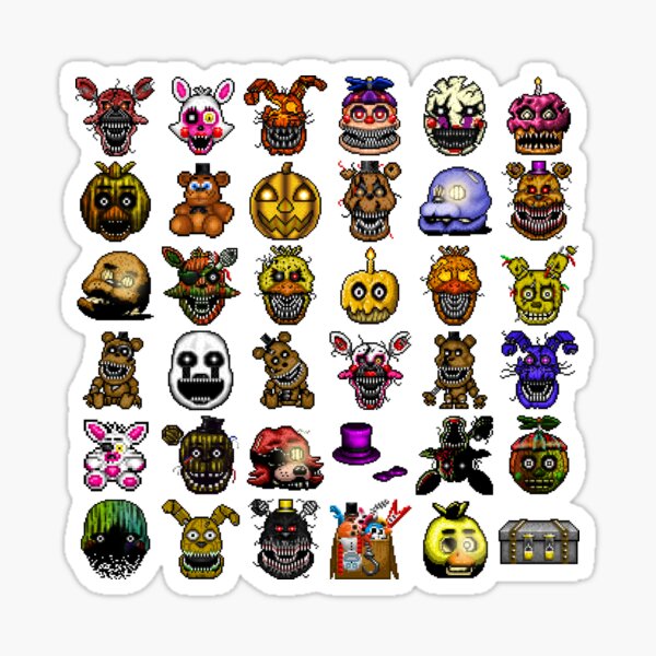 Freddy Fazbears Pizza Stickers Redbubble - how to get adventure fredbear badge and shadows badge in roblox