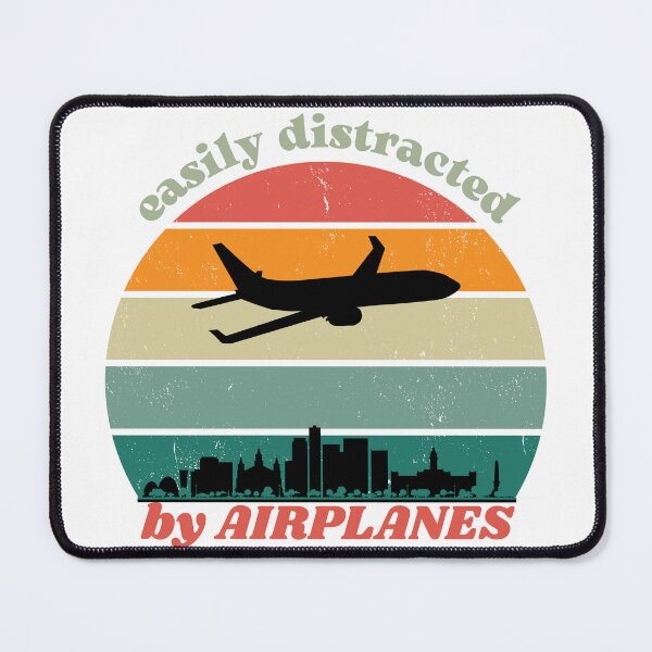 Item preview, easily distracted by airplanes for pilots, flight attendants and aviation enthusiasts designed and sold by AviationArtists.