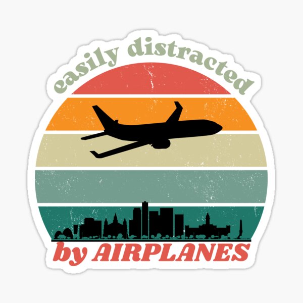 Item preview, easily distracted by airplanes for pilots, flight attendants and aviation enthusiasts designed and sold by AviationArtists.