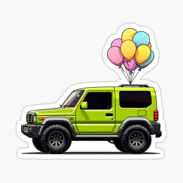 Item preview, Cute Kinetic Yellow Jimny with Birthday Balloons designed and sold by stoicjimny.