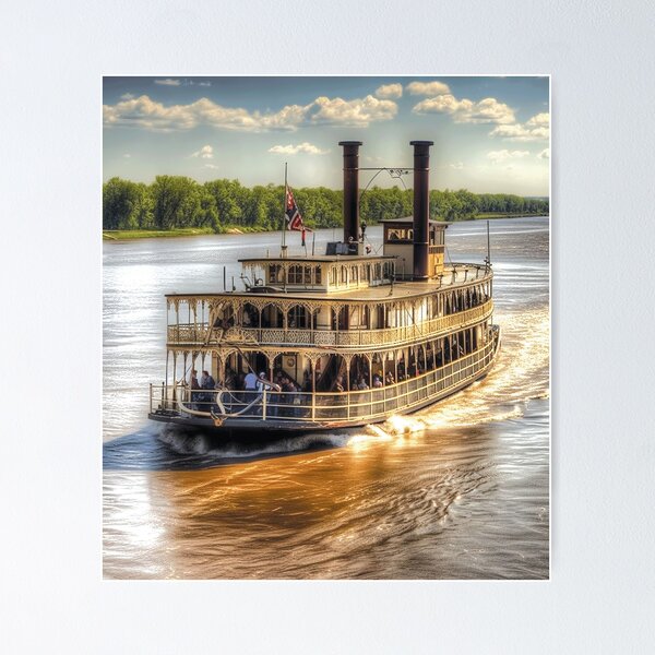 Item preview, Steamboat Mississippi River paddle steamer Mark  riverboat designed and sold by JanChryzostom.