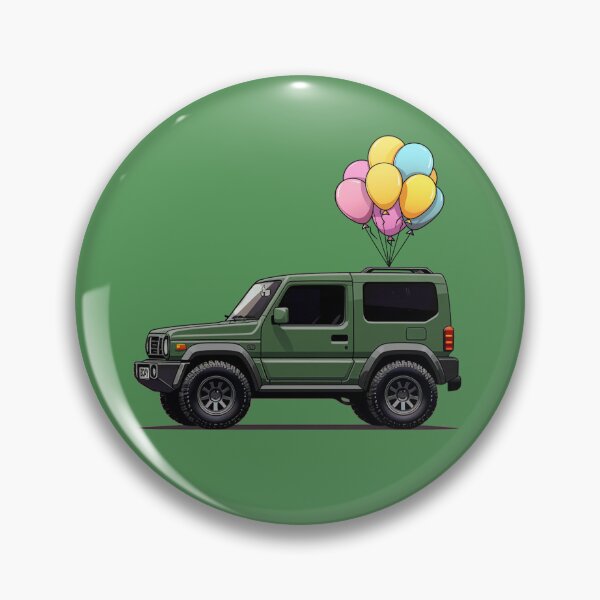 Item preview, Cute Jungle Green Jimny with Birthday Balloons designed and sold by stoicjimny.