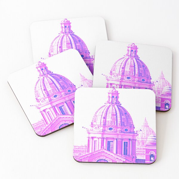 Aperçu de l'œuvre Skyline de Rome rose créée et vendue par SJHorsfall.