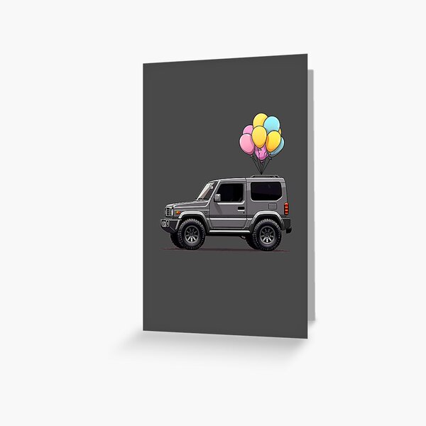 Item preview, Cute Grey Jimny with Birthday Balloons designed and sold by stoicjimny.