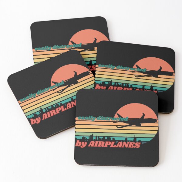 Item preview, easily distracted by airplanes retro pilot flight attendant cabin crew flight crew aviation lover designed and sold by AviationArtists.