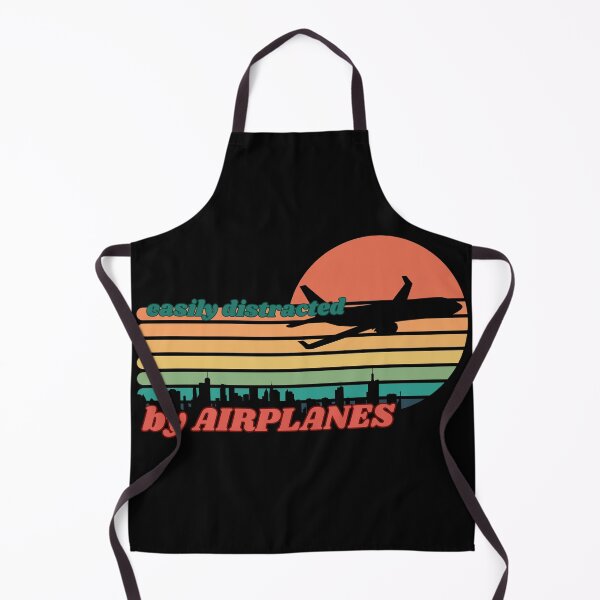 Item preview, easily distracted by airplanes retro pilot flight attendant cabin crew flight crew aviation lover designed and sold by AviationArtists.