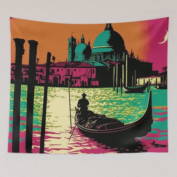 Item preview, Pop art Venice Landscape Gondola, sea, sunset designed and sold by VeronicArt85.