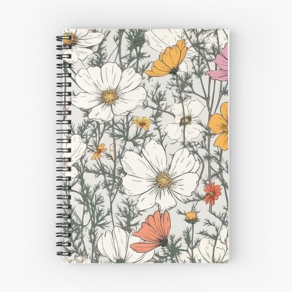 Item preview, Wild Cosmos Flower Pattern - Wildflower Illustration designed and sold by FloralDecorShop.