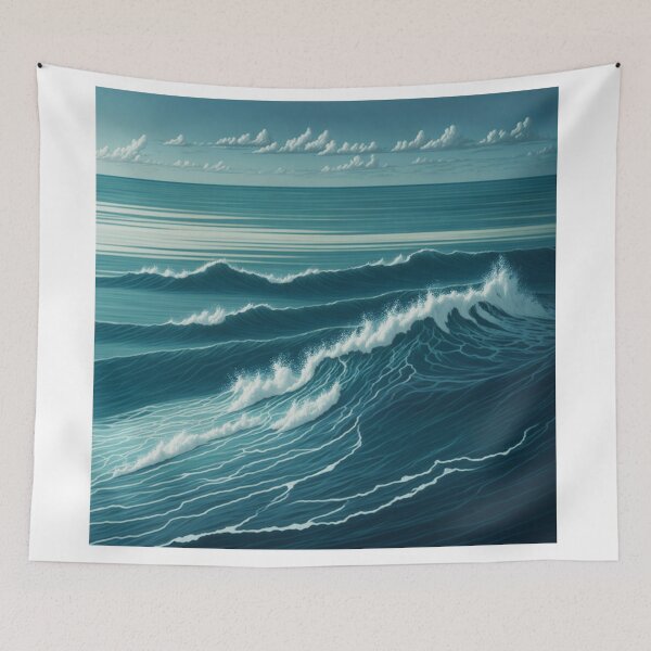 Item preview, Journey to Serenity: A Peaceful Coastal Poster| ocean poster| sea poster| ocean sticker designed and sold by RedArtG09.