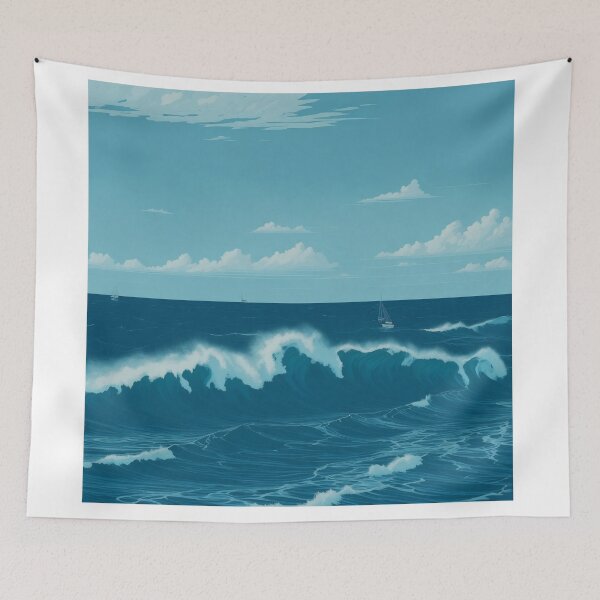 Item preview, Reflections of Tranquility: AI-Generated Coastal Artwork| ocean poster| sea poster designed and sold by RedArtG09.