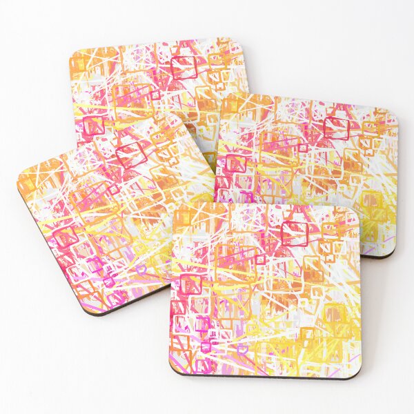Item preview, Abstract Chaotic Pink Yellow Orange designed and sold by Cato99.