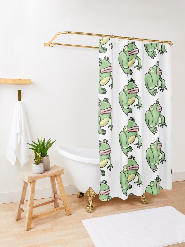 Discover Bug-Eyed Frog (Coloured) Shower Curtain