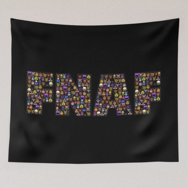 Item preview, Five Nights at Freddy's - Pixel art - FNAF Typography black BG designed and sold by GEEKsomniac.