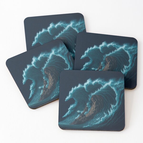 Item preview, Ocean Symphony: AI-Generated Poster Showcasing the Dynamic Movement of Waves designed and sold by RedArtG09.