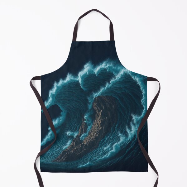 Artikelvorschau, Ocean Symphony: AI-Generated Poster Showcasing the Dynamic Movement of Waves entworfen und verkauft von RedArtG09.