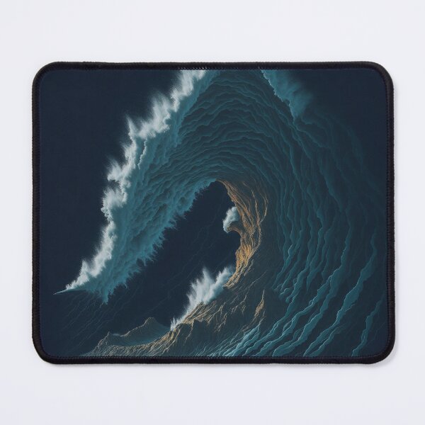 Item preview, The Power Within: AI-Generated Artwork Captures the Energy of Ocean Waves| ocean poster| sea poster designed and sold by RedArtG09.