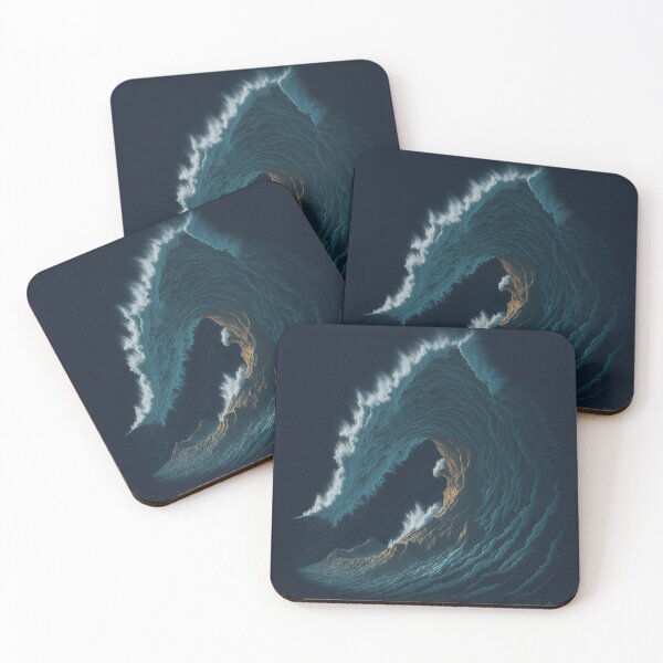 Item preview, The Power Within: AI-Generated Artwork Captures the Energy of Ocean Waves| ocean poster| sea poster designed and sold by RedArtG09.