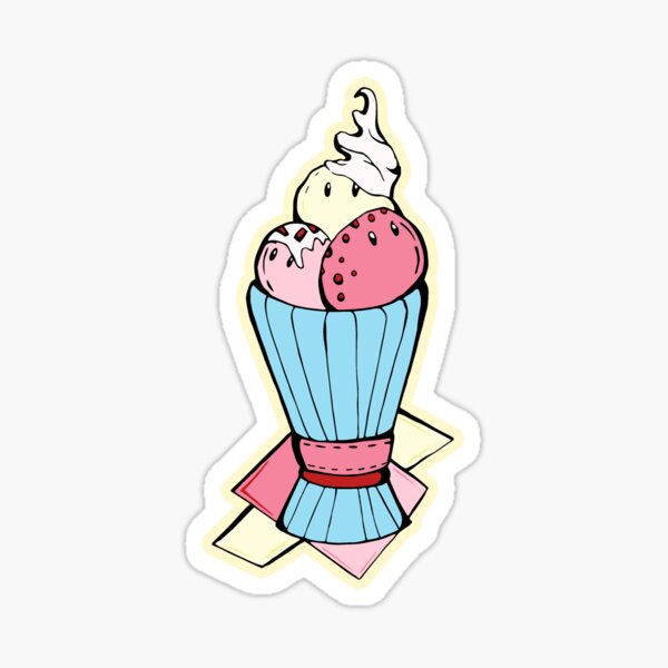 Soft ice cream pattern Sticker