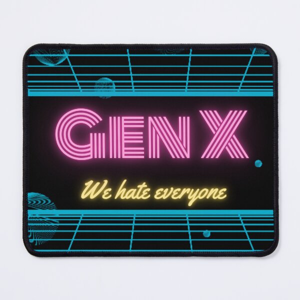 Item preview, Gen X - We Hate Everyone retro 80s neon design designed and sold by aliveinmiddle.