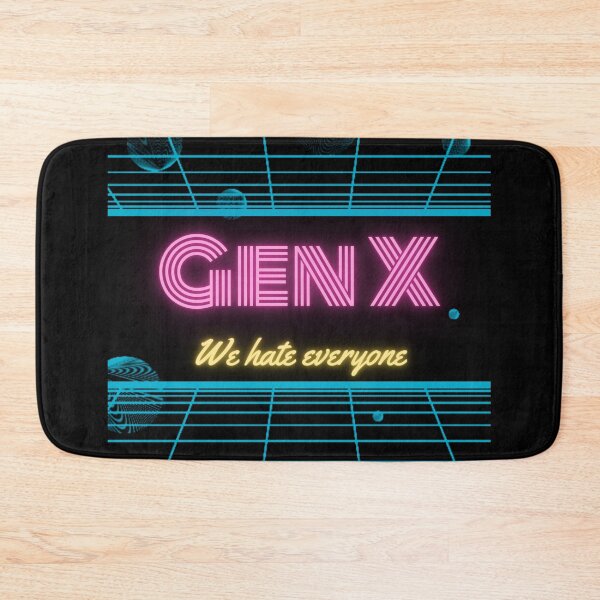 Item preview, Gen X - We Hate Everyone retro 80s neon design designed and sold by aliveinmiddle.