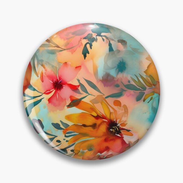 Item preview, Bouquet Of Vibrant Flowers Watercolor Floral Patterns designed and sold by Wonder Of Light.