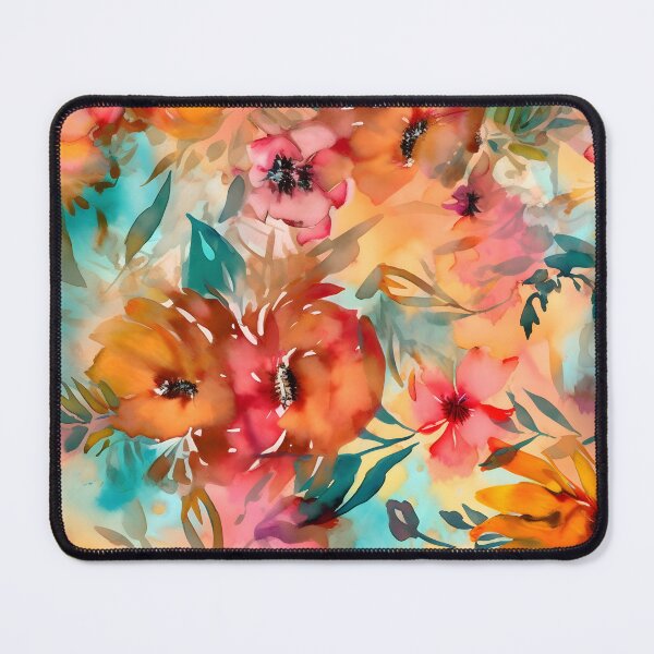 Item preview, Bouquet Of Vibrant Flowers Watercolor Floral Patterns designed and sold by Wonder Of Light.
