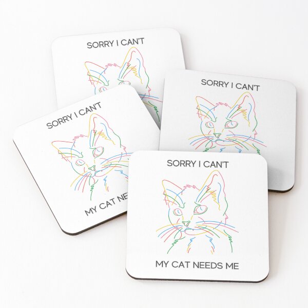 Item preview, Sorry I can't my cat needs me designed and sold by brodaart.