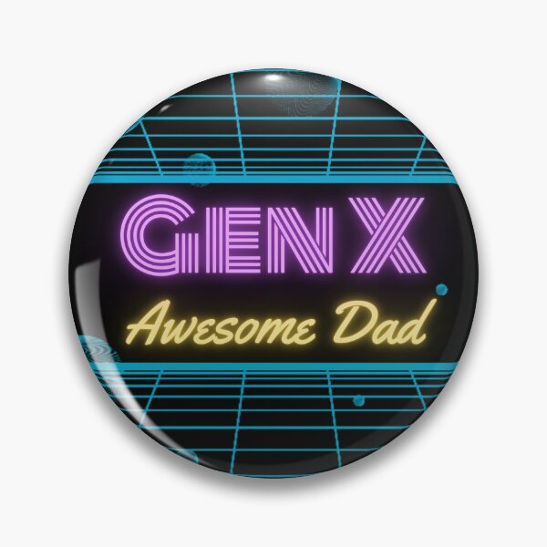 Item preview, Gen X Awesome Dad retro 80s neon design designed and sold by aliveinmiddle.