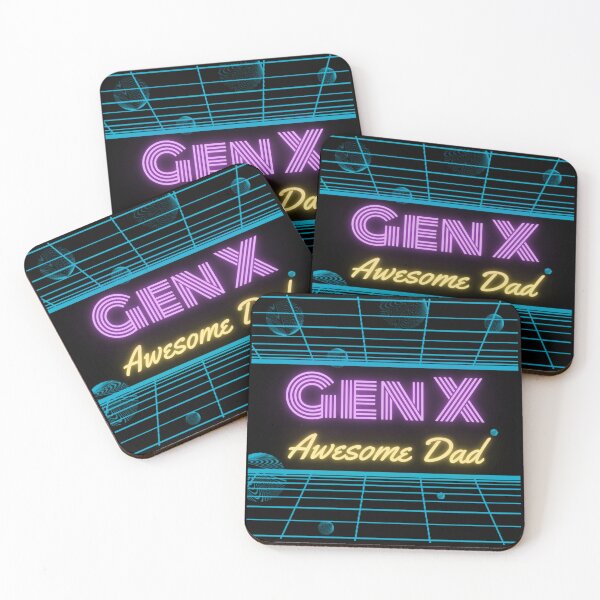 Item preview, Gen X Awesome Dad retro 80s neon design designed and sold by aliveinmiddle.