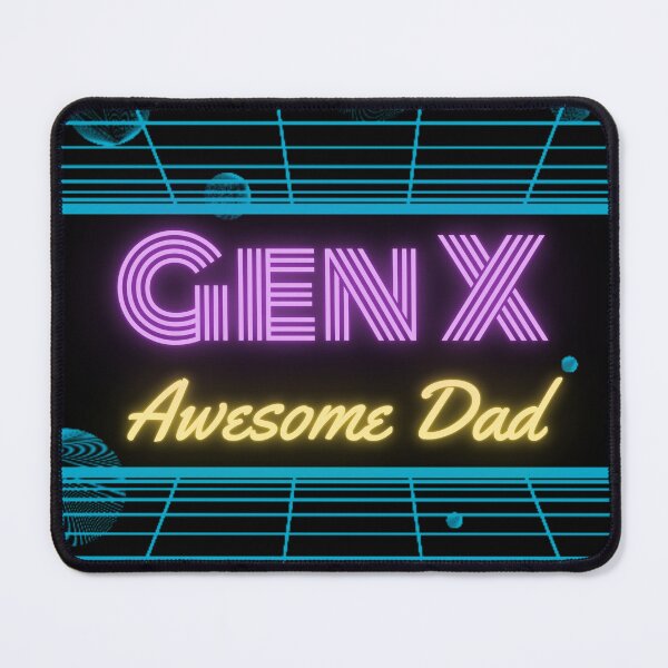 Item preview, Gen X Awesome Dad retro 80s neon design designed and sold by aliveinmiddle.