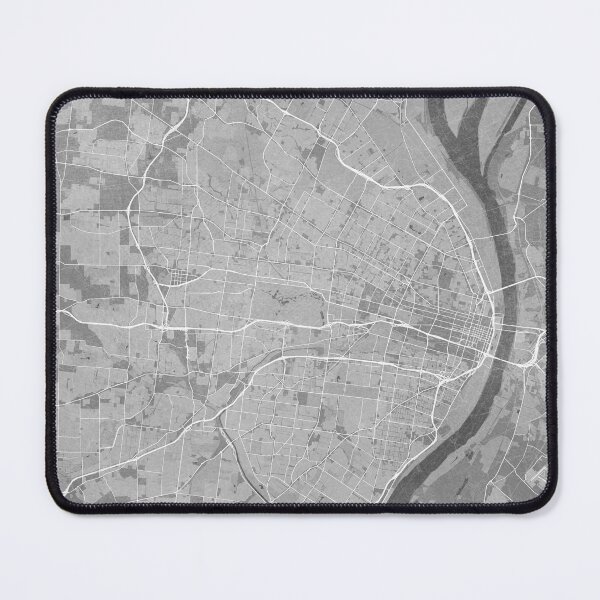 Item preview, Map of St. Louis (MO, USA) in gray vintage style designed and sold by blursbyai.