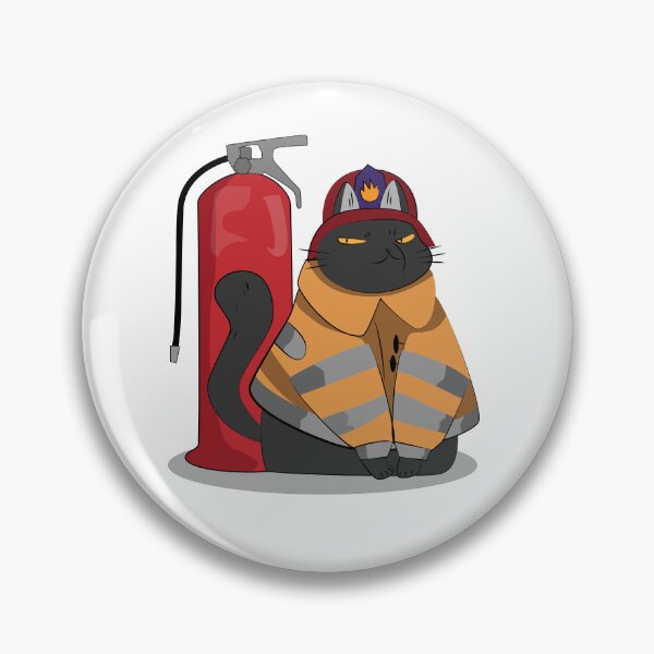 Item preview, firefighter cat designed and sold by Artgaus1.