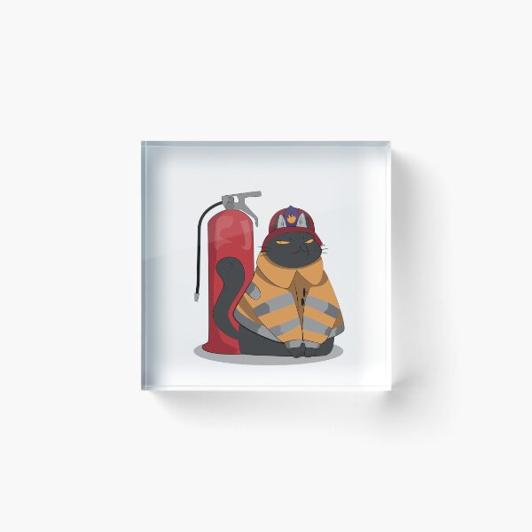 Item preview, firefighter cat designed and sold by Artgaus1.
